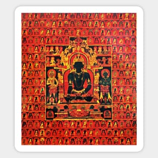 Akshobya Buddha Tibetan Buddhist Thangka Art Sticker